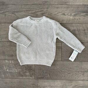 NWT Cat and Jack Gray Knit Sweater